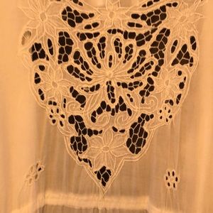 Balinese lace white beach cover-up